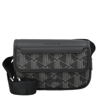 Lacoste The Blend Mini - Bolso bandolera 19 cm (monograma negro gris)