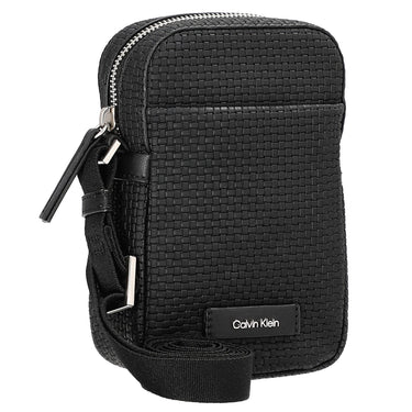 Calvin Klein Embossed Wovan - Umhängetasche 17 cm (black) - Markenkoffer