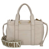 Coccinelle 2day Signature - Henkeltasche 26 cm (lamgskin white)
