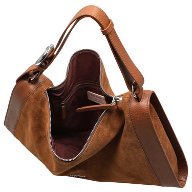 Coccinelle Linor Suede Bi - Shopper 39 cm (cognac/cognac) - Markenkoffer