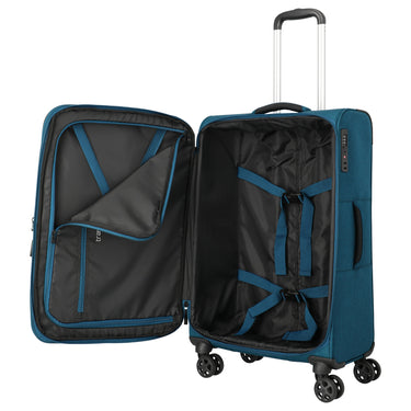 Travelite Kick Off - 4-Rollen-Trolley M 67 cm erw. (petrol)