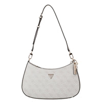 Guess Noelle II Top Zip - Bolso de hombro 28 cm (logo latte/marrón)