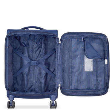 Delsey Paris Brochant 2.0 - 4 - Rollen - Kabinentrolley S 55 cm erw. (blau) - Markenkoffer