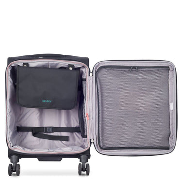 Delsey Paris Helium Dlx 2.0 Slim Line - 4 - Rollen - Kabinentrolley 55 cm (schwarz) - Markenkoffer