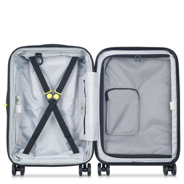 Delsey Paris Shadow 5.0 - 4 - Rollen - Kabinentrolley mit Vordertasche S 55 cm erw. USB (marineblau) - Markenkoffer