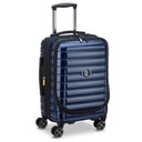 Delsey Paris Shadow 5.0 - 4 - Rollen - Kabinentrolley mit Vortasche S 55 cm erw. USB (marineblau) - Markenkoffer