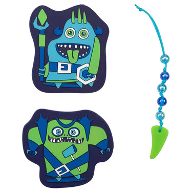 DerDieDas ErgoFlex Easy Superflash Neon - Schulranzen Set 5tlg. 950 g (Monster) - Markenkoffer