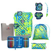 DerDieDas ErgoFlex Easy Superflash Neon - Set de mochila escolar 5 piezas 950 g (Monster)