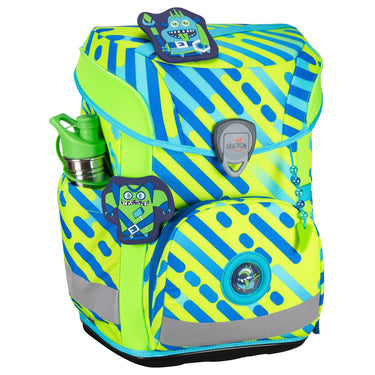 DerDieDas ErgoFlex Easy Superflash Neon - Schulranzen Set 5tlg. 950 g (Monster) - Markenkoffer