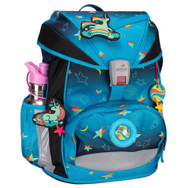 DerDieDas ErgoFlex Exklusiv LED - Schulranzen Set 5tlg. 800g (Rainbow Star) - Markenkoffer