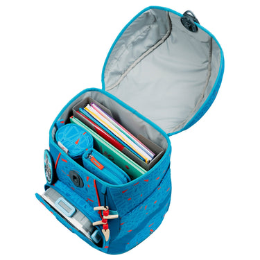 DerDieDas ErgoFlex Tiny Exklusiv Superflash - Schulranzen Set 5 tlg. 900g (Blue Ice) - Markenkoffer