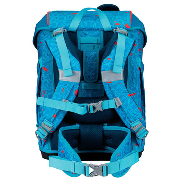 DerDieDas ErgoFlex Tiny Exklusiv Superflash - Schulranzen Set 5 tlg. 900g (Blue Ice) - Markenkoffer