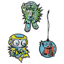 DerDieDas Zubehör Wechselbuttons 3tlg. (Blue Robot) - Markenkoffer