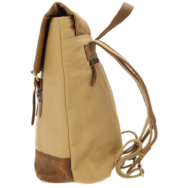 Dermata - Rucksack Canvas/Leder Kombination 39 cm (brown) - Ansicht 3