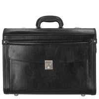 D&N Business - Pilotenkoffer 46 cm Leder (schwarz) - Markenkoffer