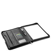 D&N Easy Business - Schreibmappe feingenarbtes PU 35 cm Rechner (schwarz) - Markenkoffer