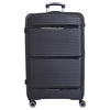 D&N Travel Line 4200 - Maleta de 4 ruedas L 77 cm (color: azul oscuro)