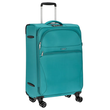 D&N Travel Line 9104 - 4 - Rollen - Trolley M 67 cm erw. (grün) - Markenkoffer