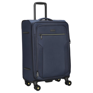 D&N Travel Line 9704 - 4 - Rollen - Trolley M 68 cm erw. (dark blue) - Markenkoffer