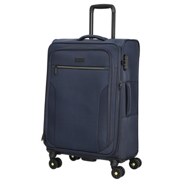 D&N Travel Line 9704 - 4 - Rollen - Trolley M 68 cm erw. (dark blue) - Markenkoffer