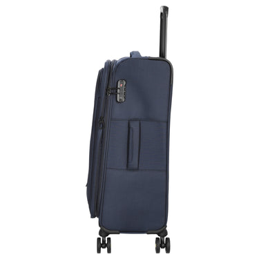 D&N Travel Line 9704 - 4 - Rollen - Trolley M 68 cm erw. (dark blue) - Markenkoffer