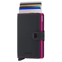 Secrid Matte Miniwallet - Monedero RFID 6.5 cm (negro-fucsia)