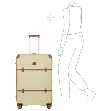 Brics Bellagio - 4 - Rollen - Trolley 76 cm erw. recycelt (cream) - Markenkoffer