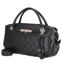 Guess Carmella 3 Comp Satchel - Bolso de mano 30 cm (black logo)