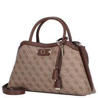 Guess Lindsey Satchel - Tote Bag 36 cm (latte logo)