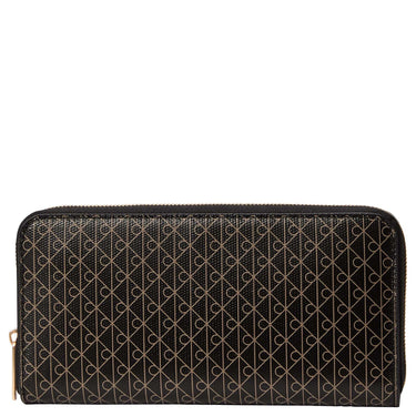 Calvin Klein Emblem AOP Long Zip - Cartera 4 tarjeteros 19 cm (desert taupe aop)