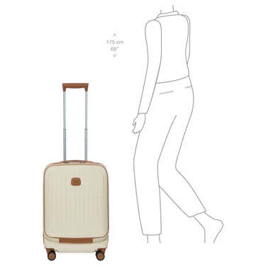 Brics Taormina - 4-Rollen-Kabinentrolley mit Vortasche 55 cm erw. USB (creme) - Ansicht 9