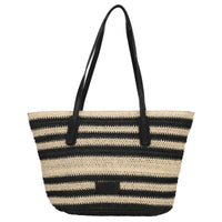 Seidenfelt Savonlinna - Shopper 47 cm (natural straw with black stripes)