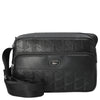 Lacoste Monograma - Bolso bandolera 24 cm (negro)