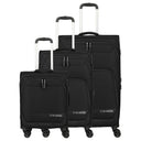 Travelite Kick Off - 4-Rollen-Trolley Set 3tlg. (black)