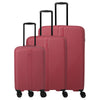 Travelite Air Stripe - Set de trolley con 4 ruedas 3 piezas ampliable L/M/S (Slim) (red)