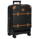 Brics Bellagio - 4 - Rollen - Kabinentrolley mit Vortasche 55 cm erw. recycelt (black/tan) - Markenkoffer