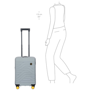 Brics BY Ulisse - 4-Rollen-Kabinentrolley 55 cm erw. (grau) - Ansicht 8