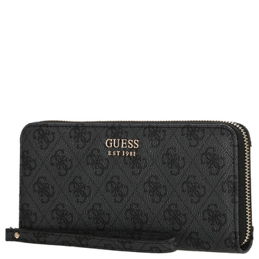 Guess Brenton SLG Large Zip Around - Geldbörse 12cc 21 cm (coal logo) - Markenkoffer
