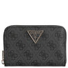 Guess Laurel II SLG Medium Zip Around - Cartera 4cc 14,5 cm (coal logo)