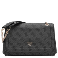 Guess Noelle II Convertible Xbody Flap - Umhängetasche 24 cm (coal logo) - Markenkoffer