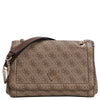 Guess Noelle II Convertible Xbody Flap - Bolso bandolera 24 cm (latte logo/marrón)