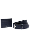 Lacoste Accessoire Geschenkset - Tarjetero 6cc y Cinturón de cuero (light adriatic blue, 95 cm)