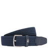 Lacoste Casual - Stretchgürtel 3.5 cm (navy blue/obscurity - haiti blue - white - lemon - white, 110 cm) - Markenkoffer