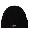 Lacoste Unisex Beanie - Gorro de lana acanalada (azul marino/blanco)