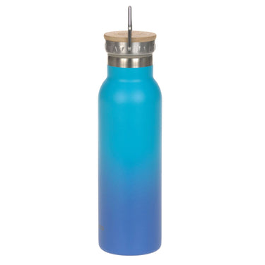 Lässig Double Walled Bottle Stainless Steel Unique - Trinkflasche 460ml (Unique Gradient Blue) - Markenkoffer