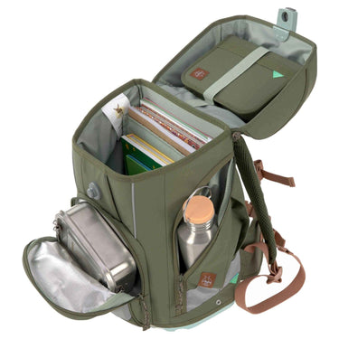 Lässig School Set Boxy Unique - Schulranzen Set 7tlg. (Olive) - Markenkoffer