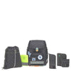 Lässig School Set Boxy Unique - Set de mochila escolar 7 piezas (Speckles Anthracite)