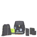 Lässig School Set Boxy Unique - Schulranzen Set 7tlg. (Speckles Anthracite) - Markenkoffer