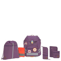 Lässig School Set Flexy Unique - Schulranzen Set 7tlg. (Purple) - Markenkoffer