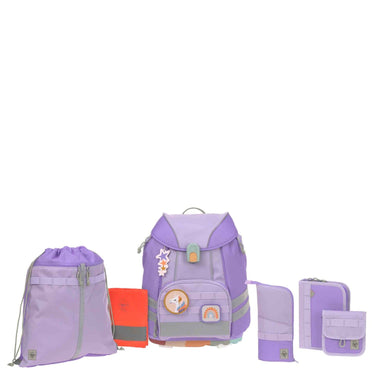 Lässig School Set Flexy Unique - Schulranzen Set 7tlg. (Violet/Lavender) - Markenkoffer